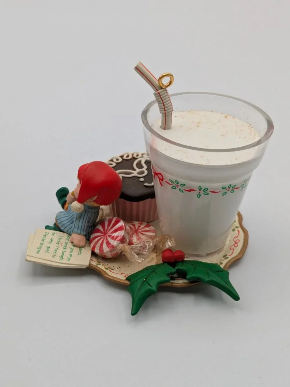 Enesco Treasury of Christmas "Santa's Midnight Snack" 1992 Vintage Ornament - Picture 8 of 11
